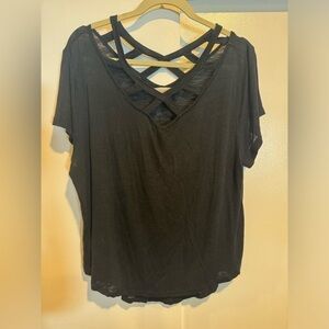 Loralette black cut out T-Shirt size 2X